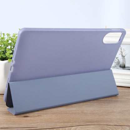 For Huawei MatePad SE 11 2024 Tri-fold Silicone Leather Tablet Case(Lavender) - Huawei by buy2fix | Online Shopping UK | buy2fix