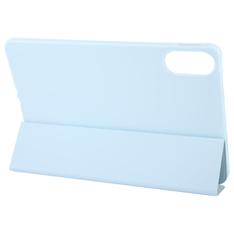 For Huawei MatePad SE 11 2024 Tri-fold Silicone Leather Tablet Case(Ice Blue) by buy2fix
