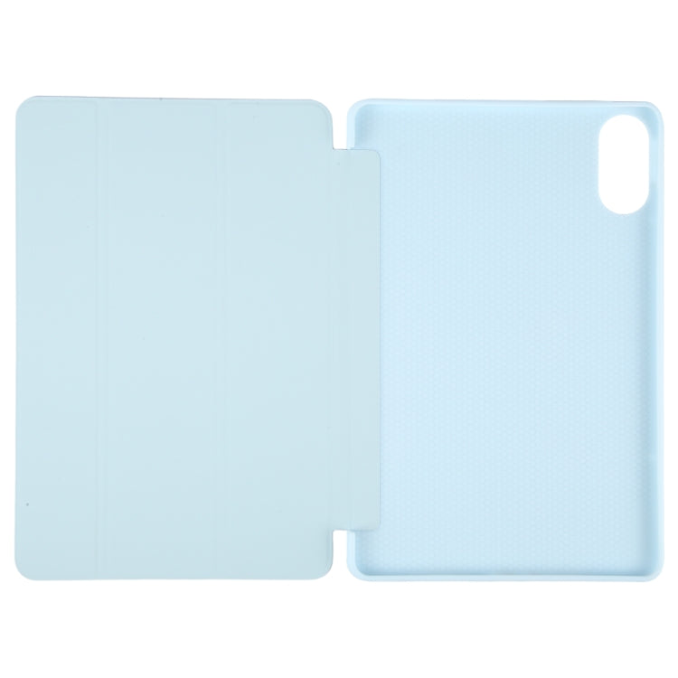 For Huawei MatePad SE 11 2024 Tri-fold Silicone Leather Tablet Case(Ice Blue) by buy2fix
