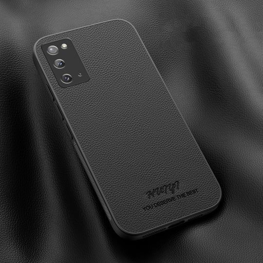 For Samsung Galaxy Note20 HUIYI Leather Magnetic Phone Case(Black)