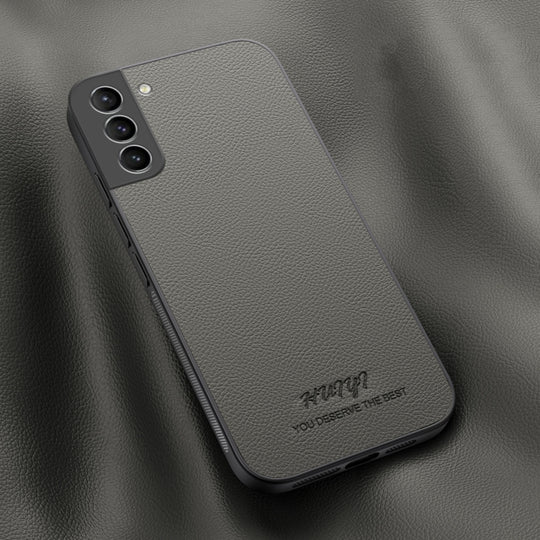 For Samsung Galaxy S21 5G HUIYI Leather Magnetic Phone Case(Grey)