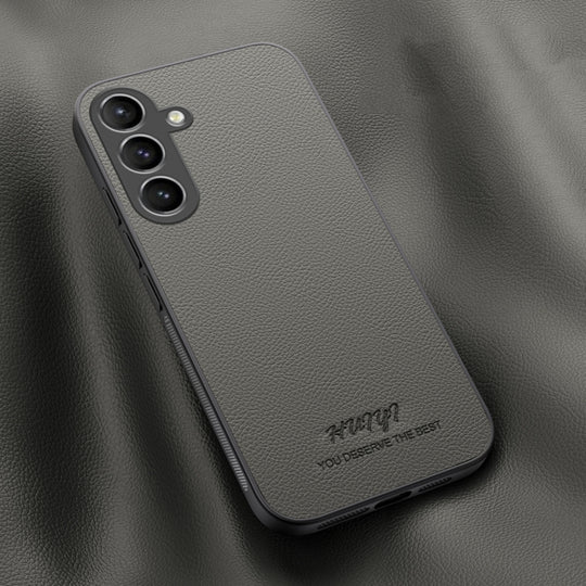 For Samsung Galaxy S23 FE 5G HUIYI Leather Magnetic Phone Case(Grey)
