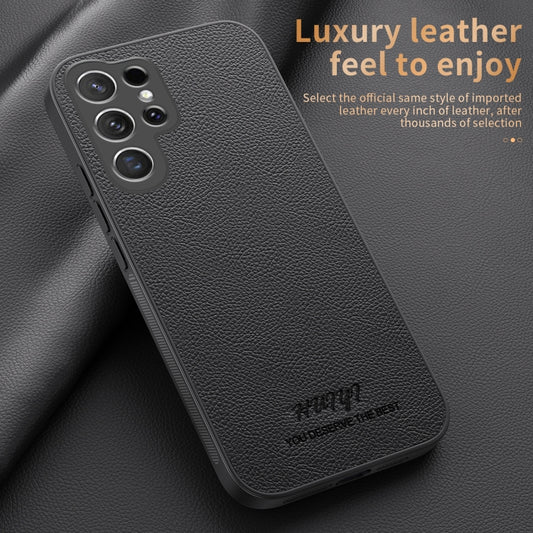 For Samsung Galaxy S24 Ultra 5G HUIYI Leather Magnetic Phone Case(Brown) by buy2fix