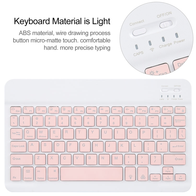 For Huawei MatePad Pro 11 2024 / 2022 Square Button Backlight Bluetooth Keyboard Rotatable Holder Leather Case(Rose Gold) - Huawei Keyboard by buy2fix | Online Shopping UK | buy2fix