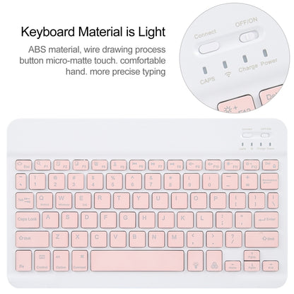 For Huawei MatePad 11 2023 / 2021 Square Button Backlight Bluetooth Keyboard Rotatable Holder Leather Case(Rose Gold) - Huawei Keyboard by buy2fix | Online Shopping UK | buy2fix