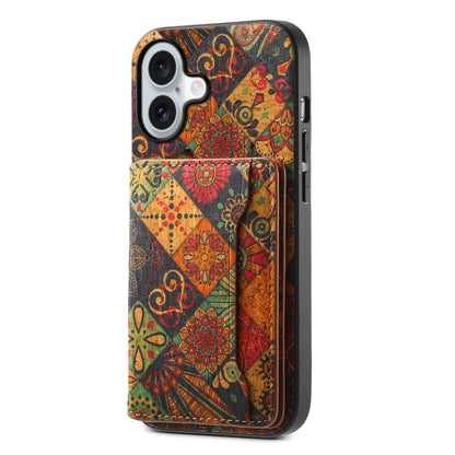 For iPhone 16 Plus Card Slot Holder Phone Case(Autumn Yellow) by buy2fix