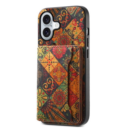 For iPhone 16 Plus Card Slot Holder Phone Case(Autumn Yellow) by buy2fix