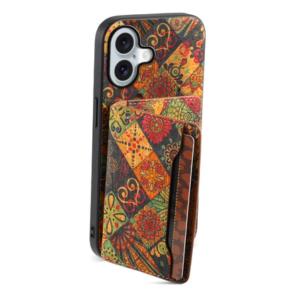For iPhone 16 Plus Card Slot Holder Phone Case(Autumn Yellow) by buy2fix