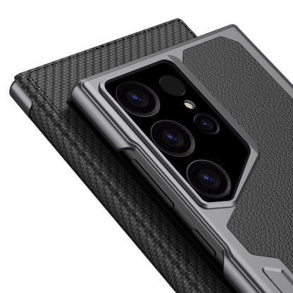 For Samsung Galaxy S23 Ultra 5G GKK Armor Flip Leather Phone Case, Without Pen(Purple) by GKK