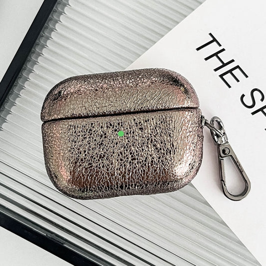 For AirPods Pro 2 Burst Leather Texture Bluetooth Earphone Protective Case(Gold) by buy2fix