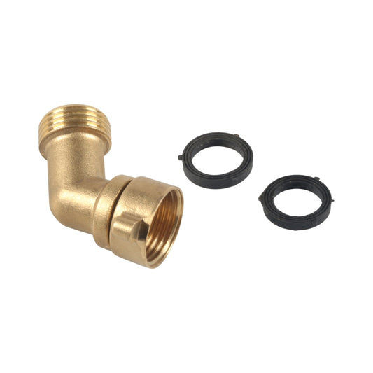 RV Water Inlet Check Valve Set with 45 Degree 3/4 Connector Adapter(Yellow) by buy2fix