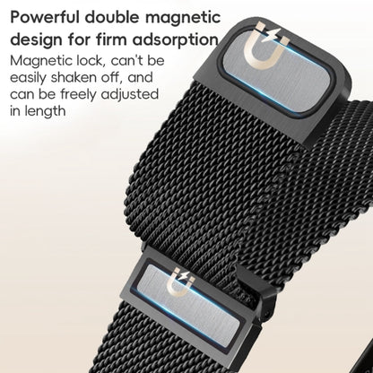 For Apple Watch Series 2 42mm ZGA Milanese Magnetic Metal Watch Band(Black) - Watch Bands by ZGA | Online Shopping UK | buy2fix