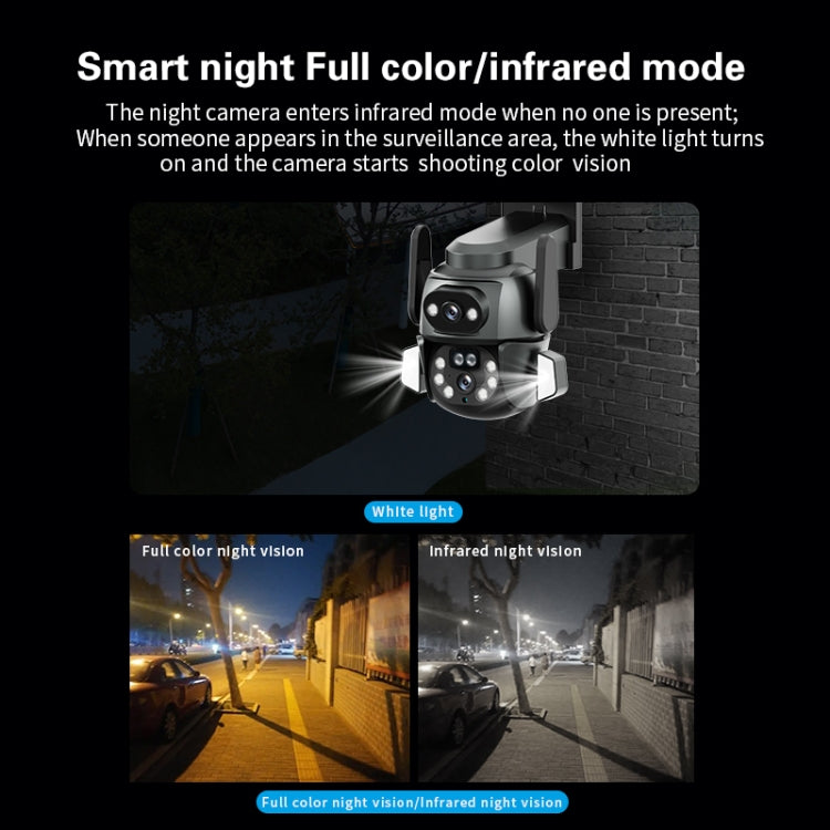 Q821 4MP Binocular Zoom Dual Light Source Outdoor IP67 Waterproof WiFi Camera(AU Plug) by buy2fix