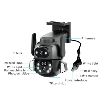 Q821 4MP Binocular Zoom Dual Light Source Outdoor IP67 Waterproof WiFi Camera(AU Plug) by buy2fix