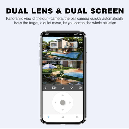 Q821 4MP Binocular Zoom Dual Light Source Outdoor IP67 Waterproof WiFi Camera(AU Plug) by buy2fix