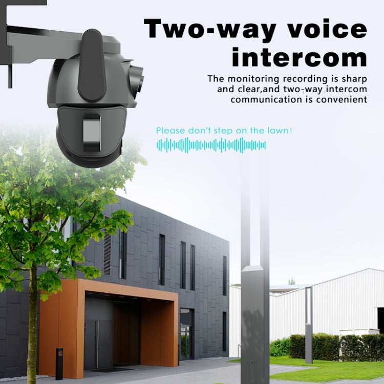 Q821 4MP Binocular Zoom Dual Light Source Outdoor IP67 Waterproof WiFi Camera(AU Plug) by buy2fix