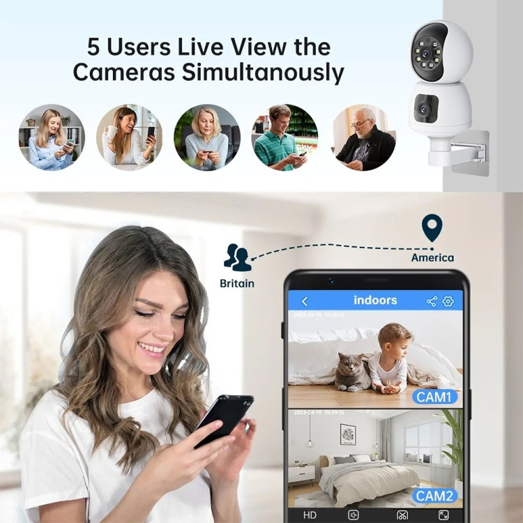 Y6203 4MP Zoom HD Indoor Waterproof Smart WiFi Camera, Specification:EU Plug(White) - Wireless Camera by buy2fix | Online Shopping UK | buy2fix