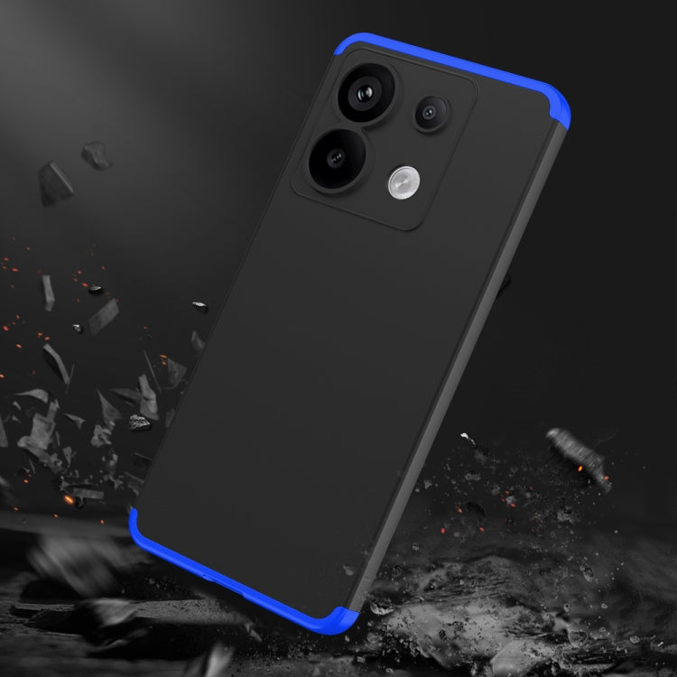 For Xiaomi Redmi Note 13 Pro 5G GKK Three Stage Splicing Full Coverage PC Phone Case(Black Blue) - Xiaomi Cases by GKK | Online Shopping UK | buy2fix