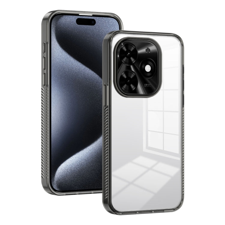 For Tecno Spark Go 2024 / Spark 20 / Pop 8 Anti-slip Clear Acrylic Hybrid TPU Phone Case(Black) by buy2fix