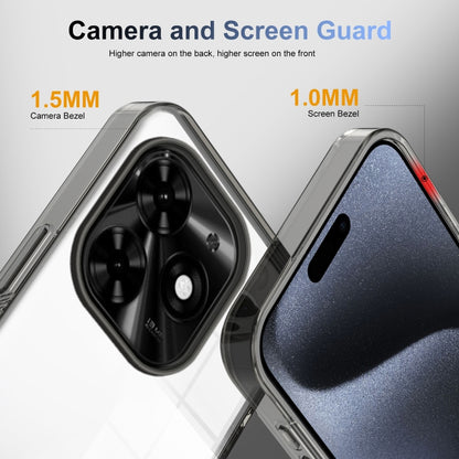 For Tecno Spark Go 2024 / Spark 20 / Pop 8 Anti-slip Clear Acrylic Hybrid TPU Phone Case(Black) by buy2fix