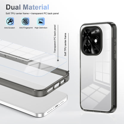 For Tecno Spark Go 2024 / Spark 20 / Pop 8 Anti-slip Clear Acrylic Hybrid TPU Phone Case(Black) by buy2fix