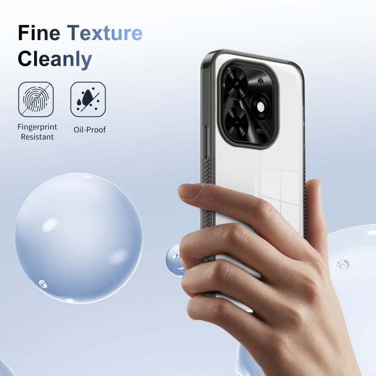 For Tecno Spark Go 2024 / Spark 20 / Pop 8 Anti-slip Clear Acrylic Hybrid TPU Phone Case(Black) by buy2fix