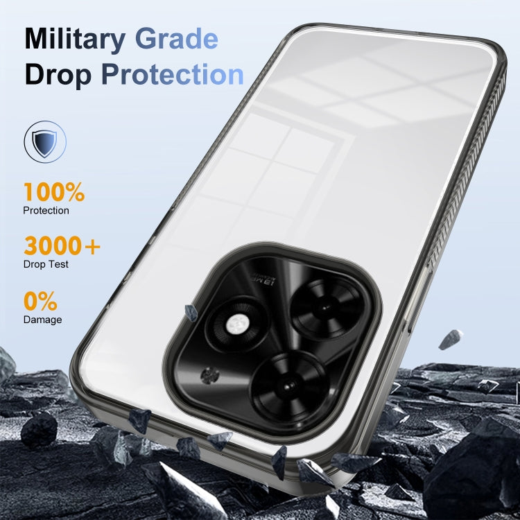 For Tecno Spark Go 2024 / Spark 20 / Pop 8 Anti-slip Clear Acrylic Hybrid TPU Phone Case(Black) by buy2fix