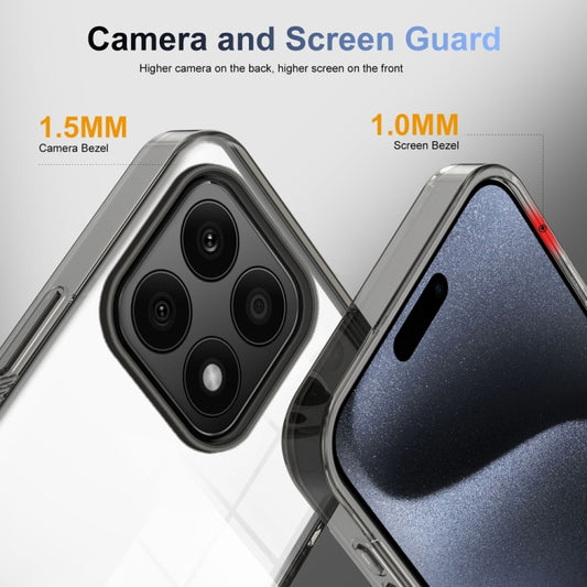 For Honor X8b Anti-slip Clear Acrylic Hybrid TPU Phone Case(Black) by buy2fix