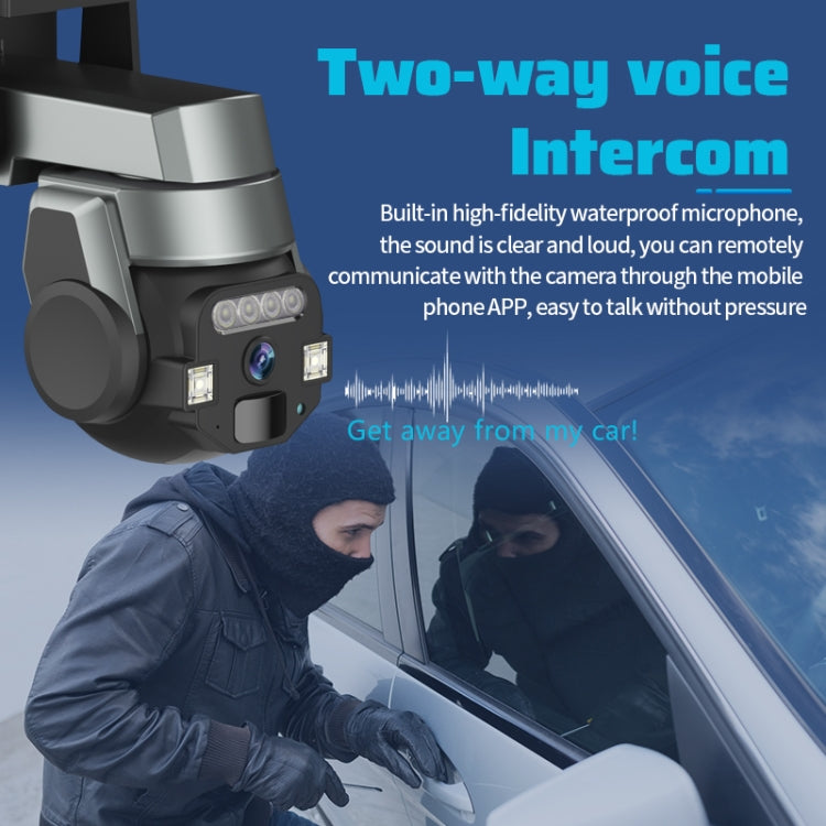 CF-Q812ES 5MP Two-way Voice Outdoor IP66 Waterproof WiFi Camera, Plug Type:EU Plug(Grey) by buy2fix