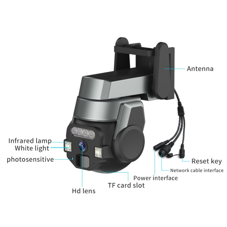 CF-Q812ES 5MP Two-way Voice Outdoor IP66 Waterproof WiFi Camera, Plug Type:EU Plug(Grey) by buy2fix