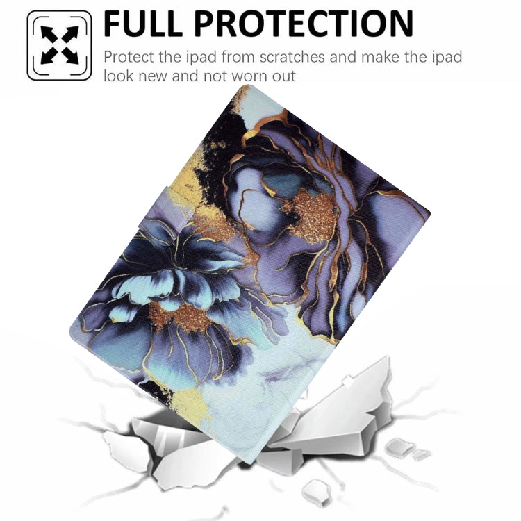 For iPad Pro 11 2024 Voltage Painted Smart Leather Tablet Case(Peony) - iPad Pro 11 2024 Cases by buy2fix | Online Shopping UK | buy2fix