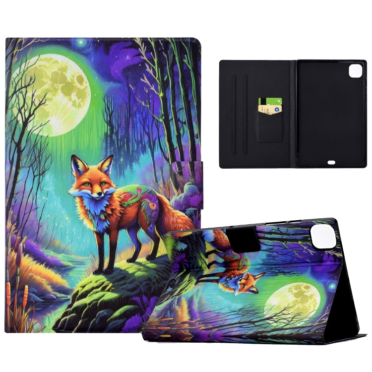 For iPad Pro 11 2024 Voltage Painted Smart Leather Tablet Case(Moonlight Fox) - iPad Pro 11 2024 Cases by buy2fix | Online Shopping UK | buy2fix