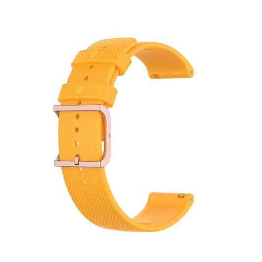 For Polar Ignite 20mm Dot Texture Watch Band(Yellow) by buy2fix