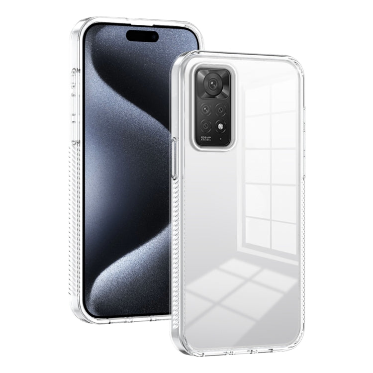 For Xiaomi Redmi Note 11 Pro/Note 12 Pro 4G 2.5mm Anti-slip Clear Acrylic Hybrid TPU Phone Case(Transparent) - Xiaomi Cases by buy2fix | Online Shopping UK | buy2fix