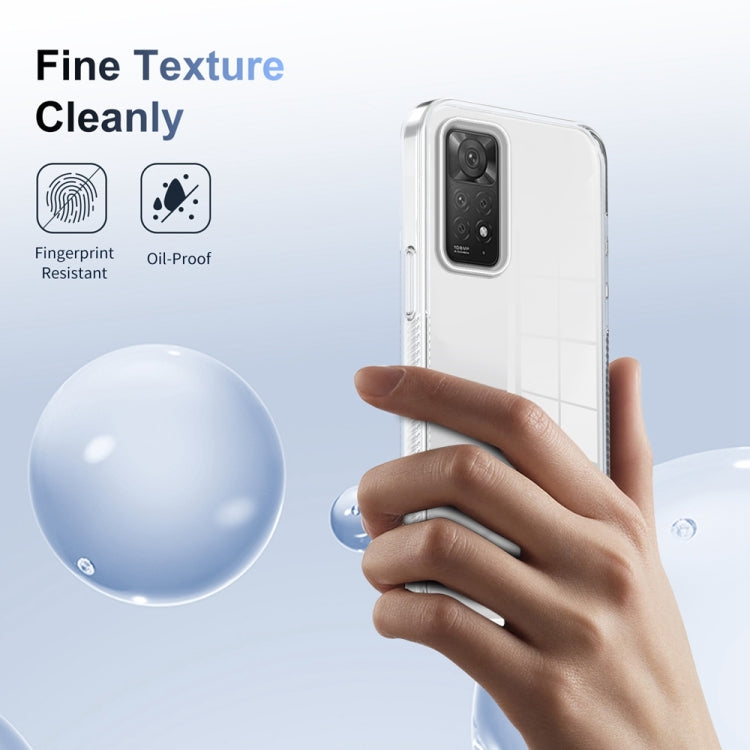 For Xiaomi Redmi Note 11 Pro/Note 12 Pro 4G 2.5mm Anti-slip Clear Acrylic Hybrid TPU Phone Case(Transparent) - Xiaomi Cases by buy2fix | Online Shopping UK | buy2fix