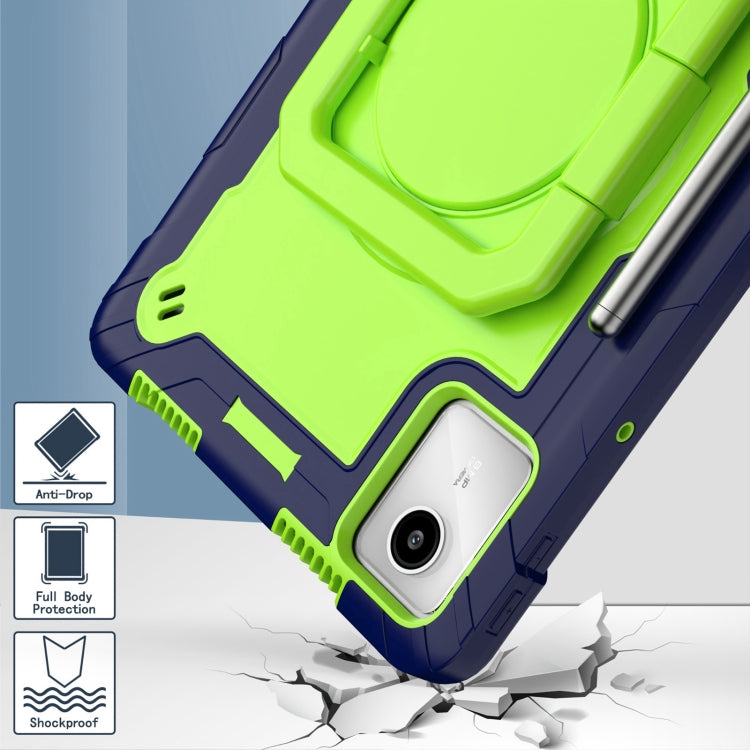 For Lenovo Tab M11/ Xiaoxin Pad 11 2024 Handle Robot Silicone Hybrid PC Tablet Case(Navy Yellow Green) - Lenovo by buy2fix | Online Shopping UK | buy2fix