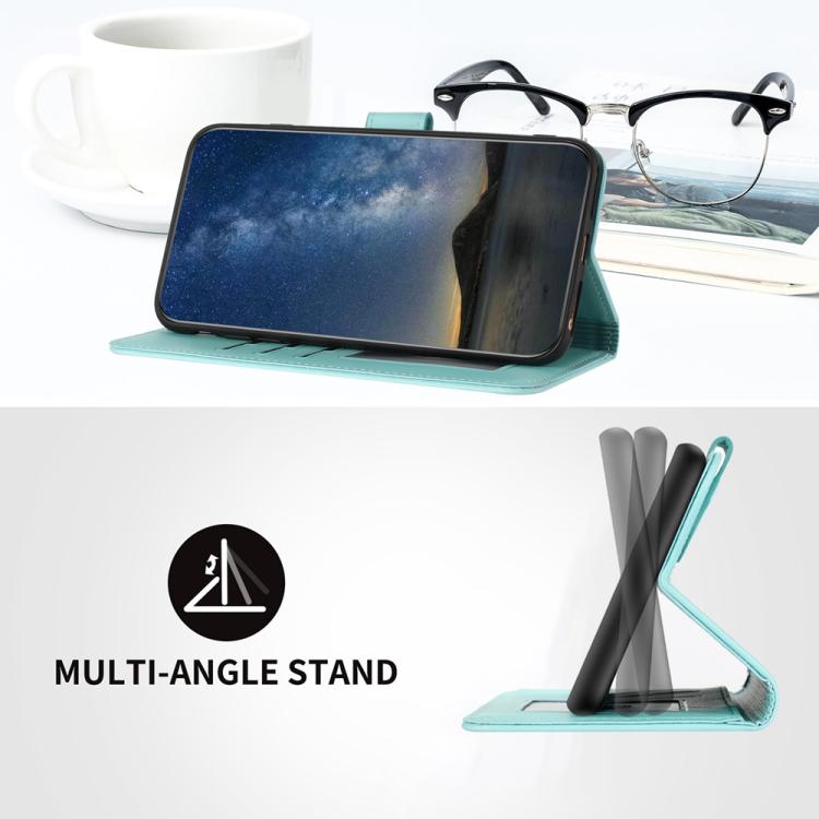 For iPhone 17 Air Datura Flower Embossed Flip Leather Phone Case(Light Blue) - iPhone 17 Air Cases by buy2fix | Online Shopping UK | buy2fix