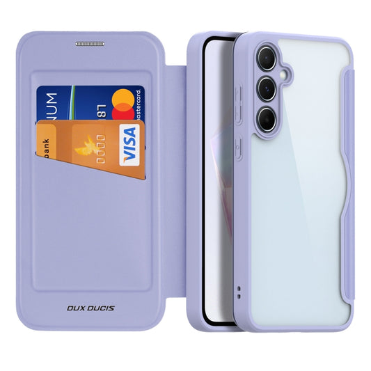 For Samsung Galaxy A35 5G DUX DUCIS Skin X Pro Series PC + TPU Phone Leather Case(Purple) - Galaxy Phone Cases by DUX DUCIS | Online Shopping UK | buy2fix