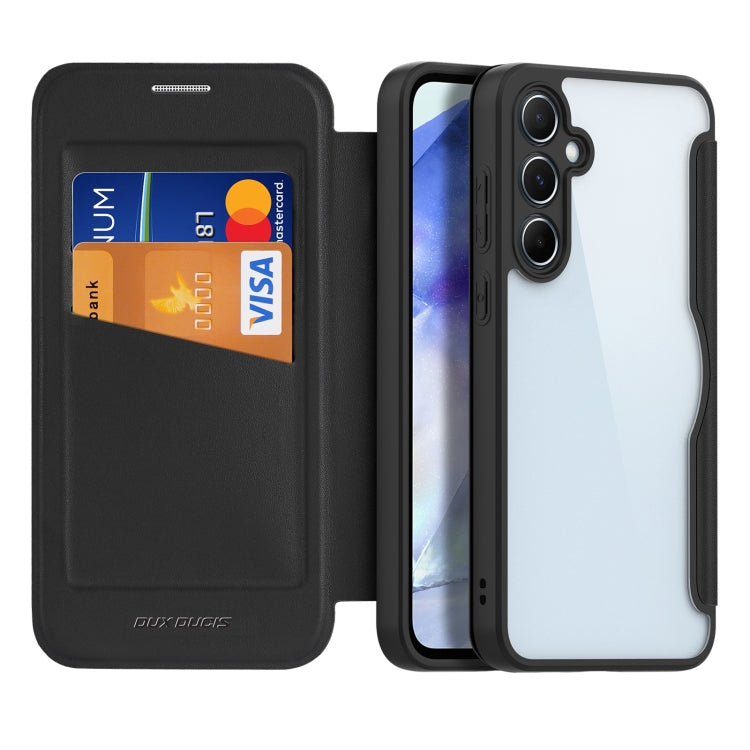 For Samsung Galaxy A55 5G DUX DUCIS Skin X Pro Series PC + TPU Phone Leather Case(Black) - Galaxy Phone Cases by DUX DUCIS | Online Shopping UK | buy2fix