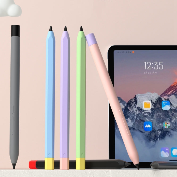 For Xiaomi Focus Pen III Stylus Pen Contrast Color Silicone Protective Case(Grey) - Pencil Accessories by buy2fix | Online Shopping UK | buy2fix