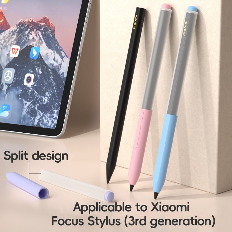 For Xiaomi Focus Pen III Stylus Pen Jelly Style Translucent Silicone Protective Case(Pink) - Pencil Accessories by buy2fix | Online Shopping UK | buy2fix