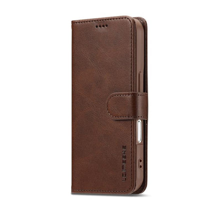 LC.IMEEKE Calf Texture Horizontal Flip Leather Case For iPhone 17(Brown) - iPhone 17 Cases by LC.IMEEKE | Online Shopping UK | buy2fix