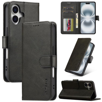 LC.IMEEKE Calf Texture Horizontal Flip Leather Case For iPhone 17(Black) - iPhone 17 Cases by LC.IMEEKE | Online Shopping UK | buy2fix