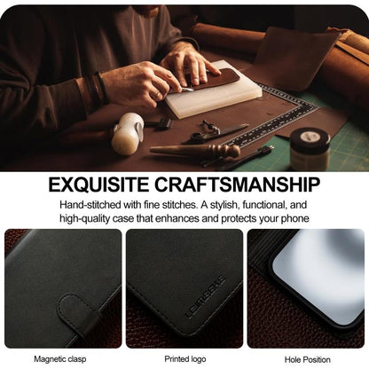 LC.IMEEKE Calf Texture Horizontal Flip Leather Case For iPhone 17(Black) - iPhone 17 Cases by LC.IMEEKE | Online Shopping UK | buy2fix