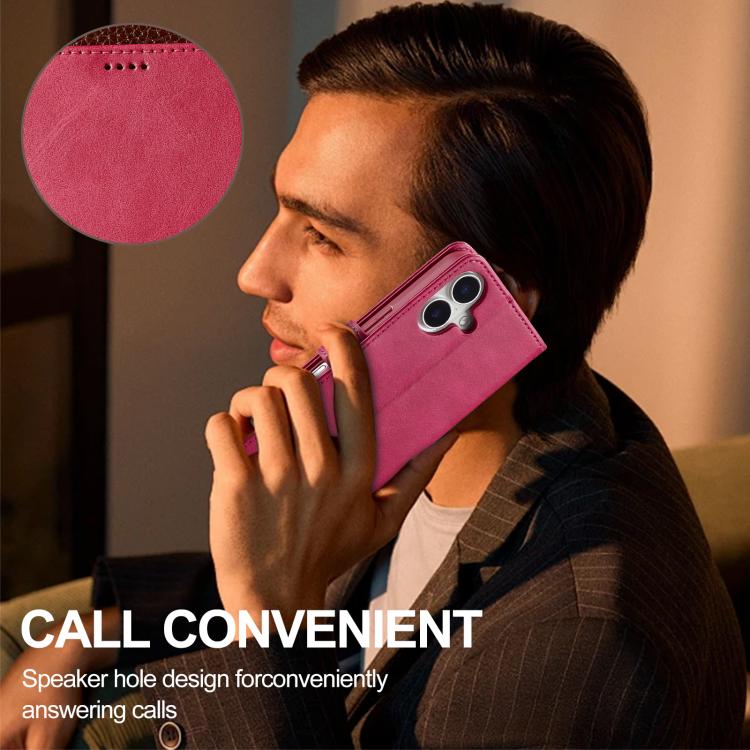 LC.IMEEKE Calf Texture Horizontal Flip Leather Case For iPhone 17(Red) - iPhone 17 Cases by LC.IMEEKE | Online Shopping UK | buy2fix