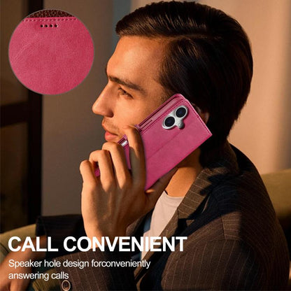 LC.IMEEKE Calf Texture Horizontal Flip Leather Case For iPhone 17(Red) - iPhone 17 Cases by LC.IMEEKE | Online Shopping UK | buy2fix