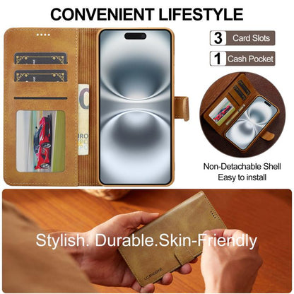 LC.IMEEKE Calf Texture Horizontal Flip Leather Case For iPhone 17(Yellow) - iPhone 17 Cases by LC.IMEEKE | Online Shopping UK | buy2fix