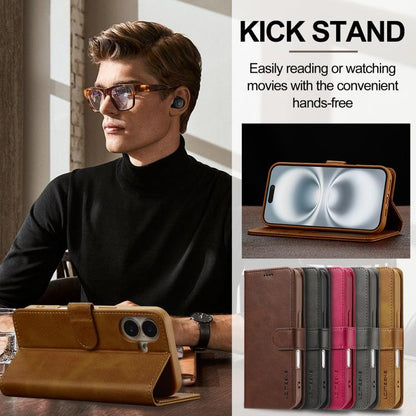 LC.IMEEKE Calf Texture Horizontal Flip Leather Case For iPhone 17(Yellow) - iPhone 17 Cases by LC.IMEEKE | Online Shopping UK | buy2fix