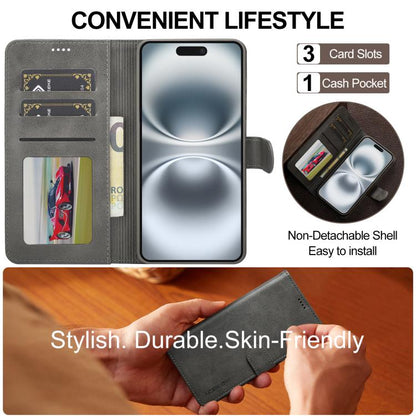 LC.IMEEKE Calf Texture Horizontal Flip Leather Case For iPhone 17(Grey) - iPhone 17 Cases by LC.IMEEKE | Online Shopping UK | buy2fix