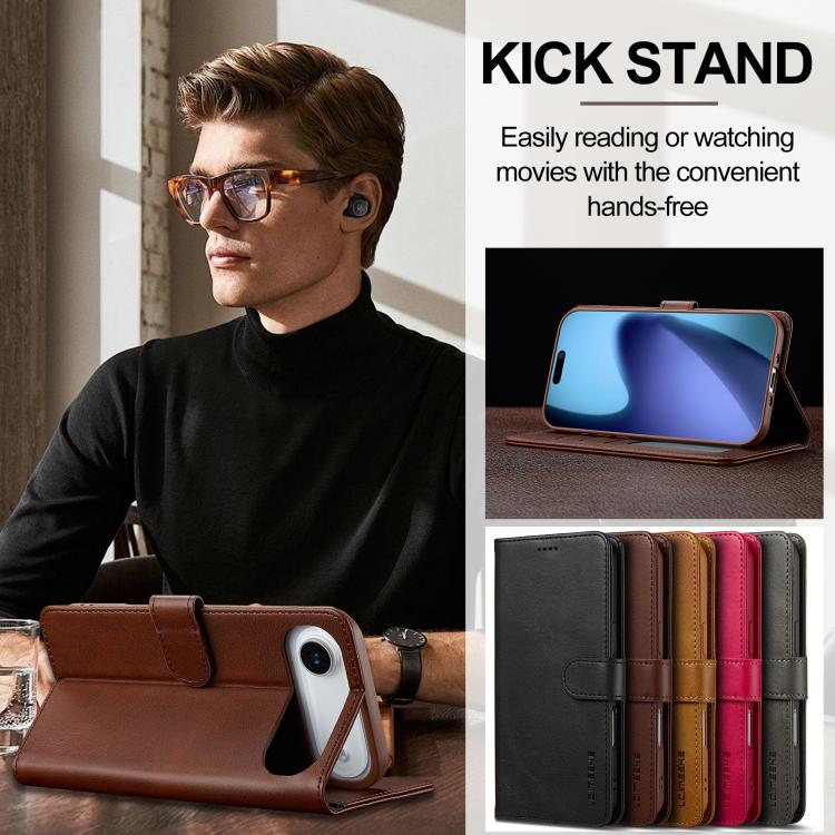 LC.IMEEKE Calf Texture Horizontal Flip Leather Case For iPhone 17 Air(Brown) - iPhone 17 Air Cases by LC.IMEEKE | Online Shopping UK | buy2fix